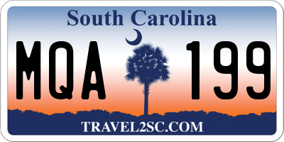 SC license plate MQA199