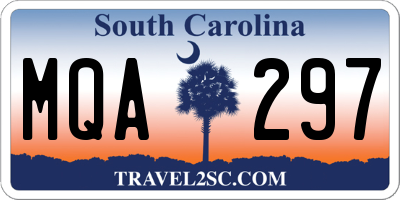 SC license plate MQA297