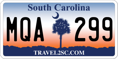 SC license plate MQA299