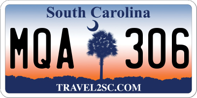 SC license plate MQA306