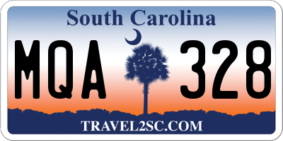 SC license plate MQA328
