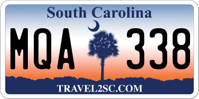 SC license plate MQA338