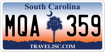 SC license plate MQA359
