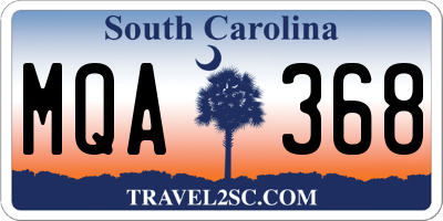 SC license plate MQA368