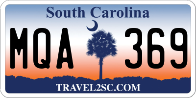 SC license plate MQA369