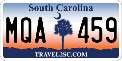 SC license plate MQA459