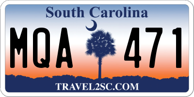 SC license plate MQA471