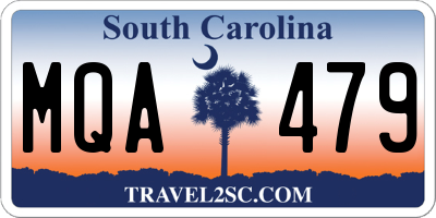 SC license plate MQA479