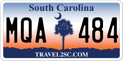 SC license plate MQA484