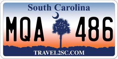 SC license plate MQA486