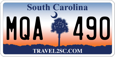 SC license plate MQA490