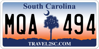 SC license plate MQA494