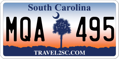 SC license plate MQA495