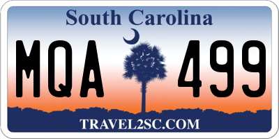 SC license plate MQA499