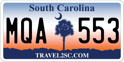 SC license plate MQA553