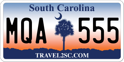 SC license plate MQA555