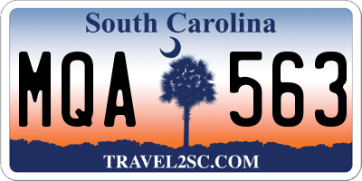 SC license plate MQA563