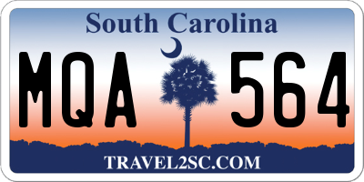 SC license plate MQA564