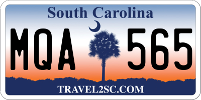 SC license plate MQA565