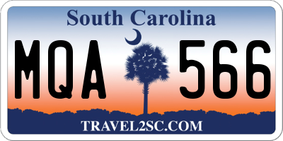 SC license plate MQA566
