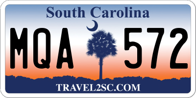 SC license plate MQA572