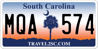 SC license plate MQA574