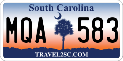 SC license plate MQA583