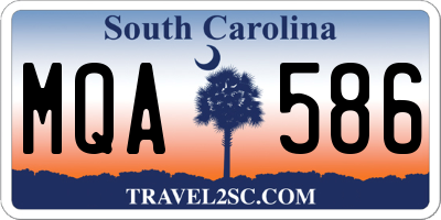SC license plate MQA586