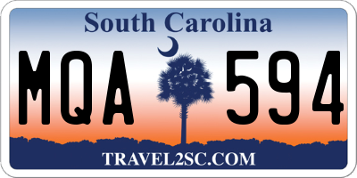 SC license plate MQA594