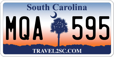 SC license plate MQA595
