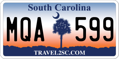 SC license plate MQA599