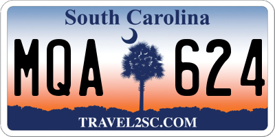 SC license plate MQA624
