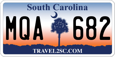 SC license plate MQA682