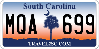 SC license plate MQA699
