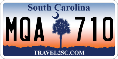 SC license plate MQA710