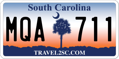SC license plate MQA711