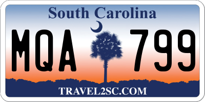SC license plate MQA799