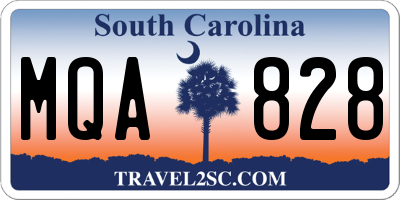 SC license plate MQA828