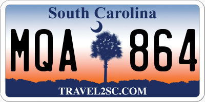 SC license plate MQA864
