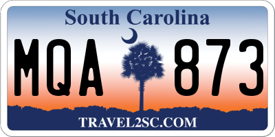 SC license plate MQA873