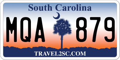 SC license plate MQA879