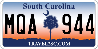SC license plate MQA944