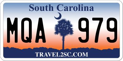 SC license plate MQA979