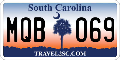 SC license plate MQB069