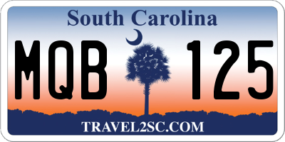 SC license plate MQB125