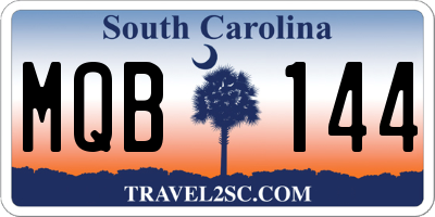 SC license plate MQB144