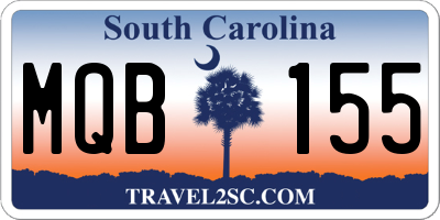 SC license plate MQB155