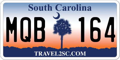 SC license plate MQB164