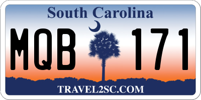 SC license plate MQB171
