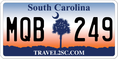 SC license plate MQB249